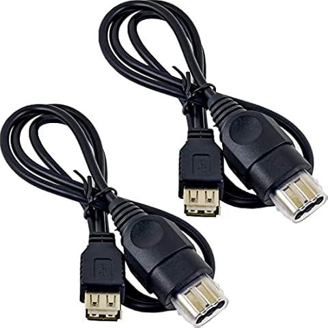 risingsaplings PC żeński konwerter USB kabel kabel do oryginalnej konsoli Xbox Gen.1 około 77,5 cm długości (2 szt.)