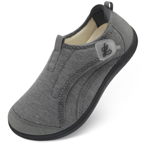 LeIsfIt Mens Adjustable Diabetic Slippers