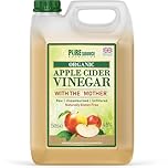 Apple Cider Vinegar with Mother 100% Natural Applecider Weight Loss Detox, for Cooking, Salad Dressings, Marinating, Health Benefits Vegan and Vegetarian & Unfiltered (5 Litre)