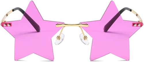 Miniatura 2 de ENTHYI Gafas de sol con forma de estrella sin montura para mujereshombres, para fiestas, personalidad, pentagrama