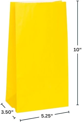 Miniatura 2 de Bolsas de papel brillante para regalos, 12 unidades, 12 unidades, Amarillo (Sun Yellow)