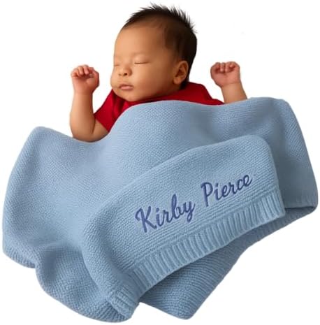 Personalized Baby Swaddle Blanket for Boys and Girls (Light Purple)