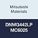 Mitsubishi Materials DNMG442LP MC6025 DNMG Carbide DN Type Negative Turning Insert with Hole, Coated, Rhombic 55?, Grade MC6025, 0.5" IC, 0.25" Thick, 0.031" Corner Radius, LP Breaker (Pack of 10)