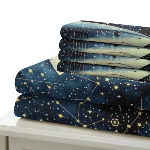Parure de lit requin espace microfibre douce pour lit simple enfant - 7