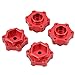 2 Pair RC Aluminum 5mm Widen Wheel Hex Adapter Converter for LOSI LMT 4WD Solid Axle 1/8 Monster Truck(red)