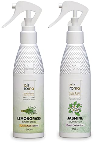 AIR-ROMA Lemon Grass & Jasmine Air Freshener Sprays | For Home, O...