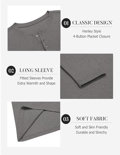 Chemise Henley COOFANDY manches longues pour valoriser la silhouette - 5