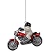 Snowman on a Motorcycle Ornament
