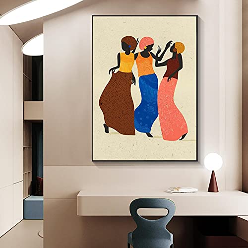 Impression Minimaliste 80x110 cm : Sublimez un Mur Vide avec ce Portrait Toile Afro Chic