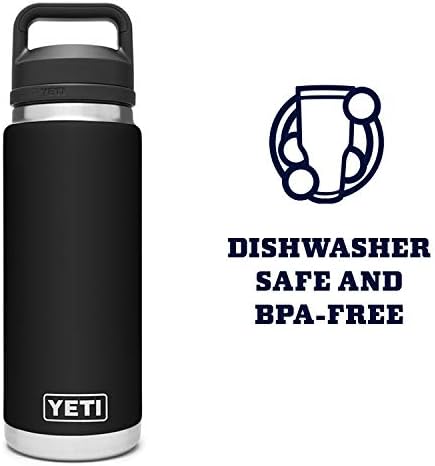 YETI Rambler 26 oz Bottle, Vacuum Insulated, Stainless Steel with Chug Cap, Black - 4