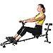 SPORTNOW 2 in 1 Rudergerät für Zuhause leises Rudergeräte mit 12 Widerstandsstufen LCD-Display Sit-up-Funktion Vertikale Lagerung Rudermaschine bis 100kg Heimrudergerät für Heimfitness