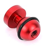 Metal Camera Ball Head Mount, 1-Inch Diameter, 1/4-Inch Hot Shoe Bracket for Diving Light (Red)