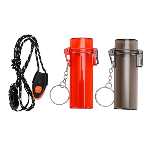 Blaihild 2 Pack Storage Box Black Red Whistle Lanyard