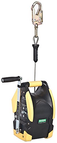 MSA 10147301 Workman Winch - Stainless Steel Cable, 65' (20m), Self-Locking 36C Swivel Snaphook, Confined Space Safety System Component, Thermoplastic Housing, Fall Protection Safety System Gear