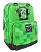 JINX Minecraft Creepy Creeper Kids School Backpack, Green, 17"