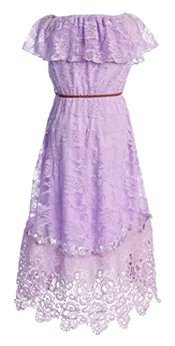 Lilac Big Girls Cold Shoulder Lace Wide Leg Pants Romper Jumpsuit Usa #2253 Size 12 #TOP3