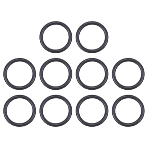 MECCANIXITY FKM O-Ring 0.51" OD 0.39" ID 1/16" Width Fluorine Rubber Sealing Gasket Washer 75A Seal O Rings for Engines Industrial Plumbing, Black, Pack of 10