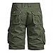 Muscularfit Mens Tight Shorts Long Cargo Shorts for Men 2023 Casual Buckle Zipper Linen Shorts Loose Big and Tall Multi Pockets Tooling Shorts Mens Shorts 5 Inch Army Green M