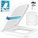 Produktbild KESSER® WC Sitz mit Absenkautomatik Toilettendeckel Quick-Release-Funktion und Softclose - einfache Montage Klodeckel aus Duroplast Toilettensitz mit Edelstahl Befestigung E-Form