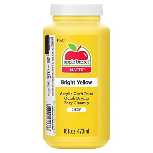 Apple Barrel Acrylic Paint in Assorted Colors (16 Ounce), 21131 Bright Yellow
