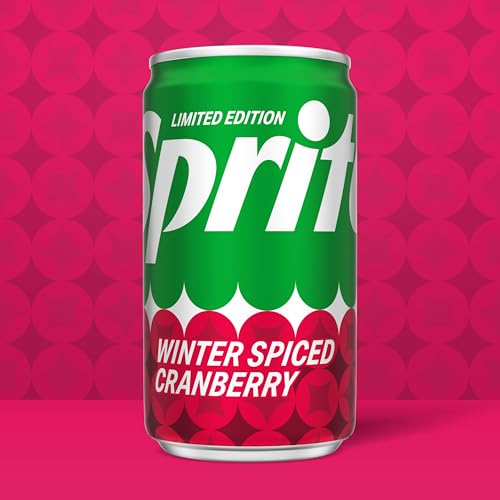 Sprite Winter Spiced Cranberry Soda Soft Drink Fridge Pack, 7.5 fl oz Mini Cans, 10 Pack image 3