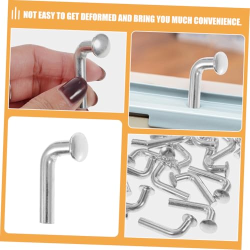 HIAKDOFT 50 Stück J-bolzen Sicherheitsstifte 8mm Flachkopf Stahl Schwerlast Palettenregal Fallbolzen Palettenregal Sicherheitsclip Für Lagerregale