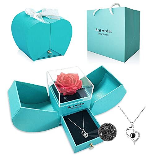 Caja de regalo de rosa eterna nunca marchitada Cover