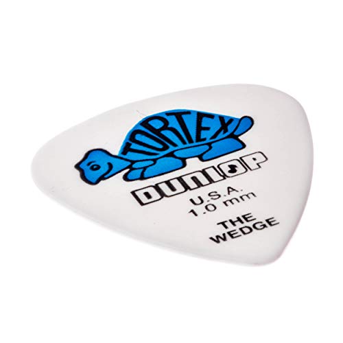Dunlop 424R1.0 Tortex® Wedge, White/Blue, 1.0mm, 72/Bag - Image 3