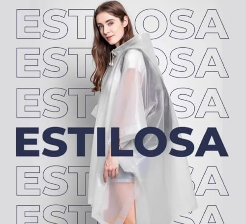 Capa de Chuva Unissex Reutilizável com Capuz - Poncho Impermeável Leve e Portátil para Shows, Festiv