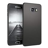 EAZY CASE Handyhülle Silikon mit Kameraschutz Samsung Galaxy A3 (2016) in schwarz matt, Ultra dünn, Slimcover, Silikonhülle, Hülle, Softcase, Backcover