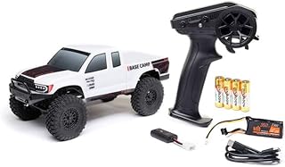 Axial SCX24 Base Camp 4WD Off Road Mini RC Rock Crawler Brushed RTR Kit - Scale 1/24 RC Car, Truck, Crawler for Adults (White | AXI-1219T1)