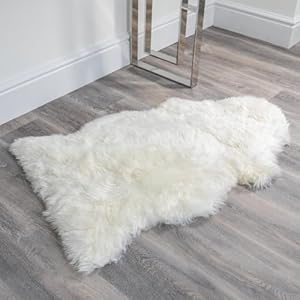 Simply Sheepskin Rug – Extra Large, Natural Single Genuine New Zealand Sheepskin – Ultra Soft Wool Bedside Rug, Machine Washable – Fluffy Sheepskin Throw – Perfect for Any Room
