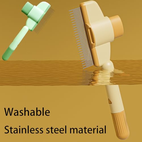 Magnetspiele 2 Stück Fellblitz Bürste Katze, Haustierkämme für Katzen, Haustiere mit Auslöseknopf Katzenbürste für Langhaarige Hunde Katzen Reinigung Von Losem Verknotetem Fell