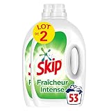 Skip Lessive Liquide Fraîcheur Intense Parfum Frais Durable Efficace Même en Cycle Court, 2,65L (53 Lavages - Lot de 2)