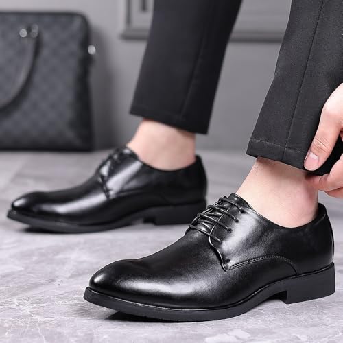 Stylish Leather Oxford Lace Up Shoes for Men Comfortable for Formal Events Business and Walking2