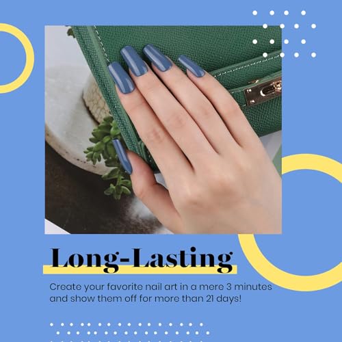 Image of Beetles Blue Gel Nail Polish 15ML Soak Off UV Gel for Fall Nail Art DIY