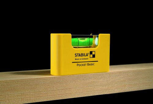 Niveau à bulle Stabila Pocket Basic mini niveau jaune noir 7cm pour bricolage - 7