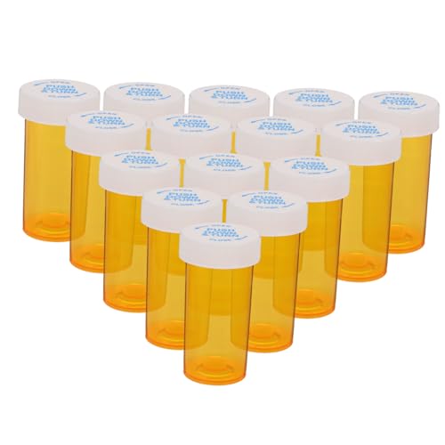 SOLUSTRE Airtight Medicine Container Set 25pcs Small Medicine Bottles Caps Pp Plastic Travel Pill Bottles for Health Products