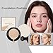Foundation Cushion, Mushroom-Shaped Cc Cushion for Mature Skin, Moisturizing and Concealing, Long-Lasting Coverage and Waterproof, Creating a Natural Makeup Look, Suitable for All Skin Types (Natural)