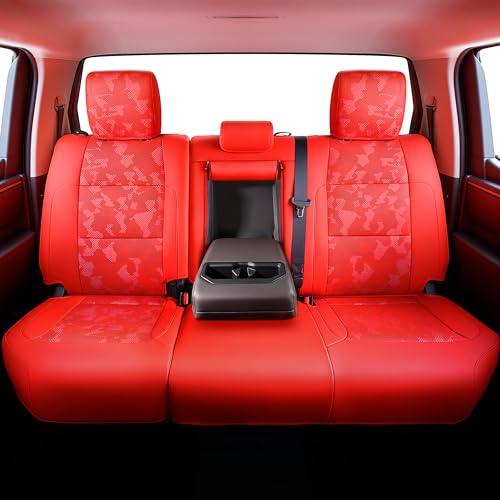 Image of Carlimeki Leather Seat Covers Custom Fit for Tundra 2022-2027 CrewMax
