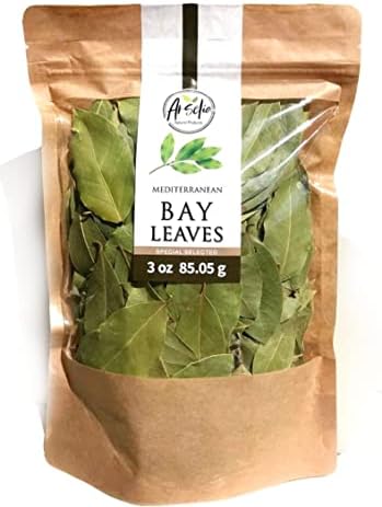 Arselia Bay Leaves | Whole Dried Bay Leaves | Premium Turkish Bay Leaves | Wild Mediterrenian Bay Laurel Leaf | Selected | Natural All Green 3 Ounce