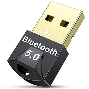 USB Bluetooth 5.0 Adapter Dongle for PC laptop, Maxuni Long Range Bluetooth Receiver Supports Windows 10/11/8 (Plug and…