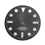 Melitare Cadran de Montre Solaire avec Aiguilles Noir/Blanc, 29mm, 1 pièce, for NH35 ETA 2824 2836 Miyota8215 8205 821a DG2813 3804, Mouvement Automatique(Dial i,Miyota82 DG)