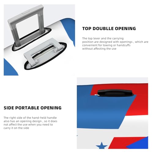 Travel Luggage Cover Half Honduras Half Puerto Rico Flag Fashion Washable Baggage Suitcase Protector Fit For Luggage X-Large4