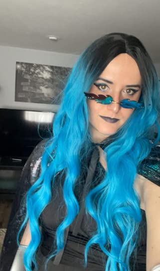 FEISEDY Fire Flame Sunglasses for Women Mirror Rimless Fire Shaped Novelty Sunglasses B28393