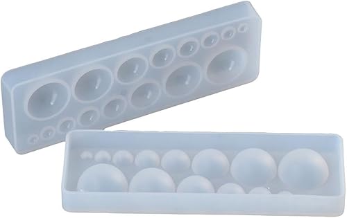 Miniatura 3 de 4 moldes de silicona redondos transparentes para cabujón, moldes de silicona de resina epoxi para hacer aretes, joyas, manualidades