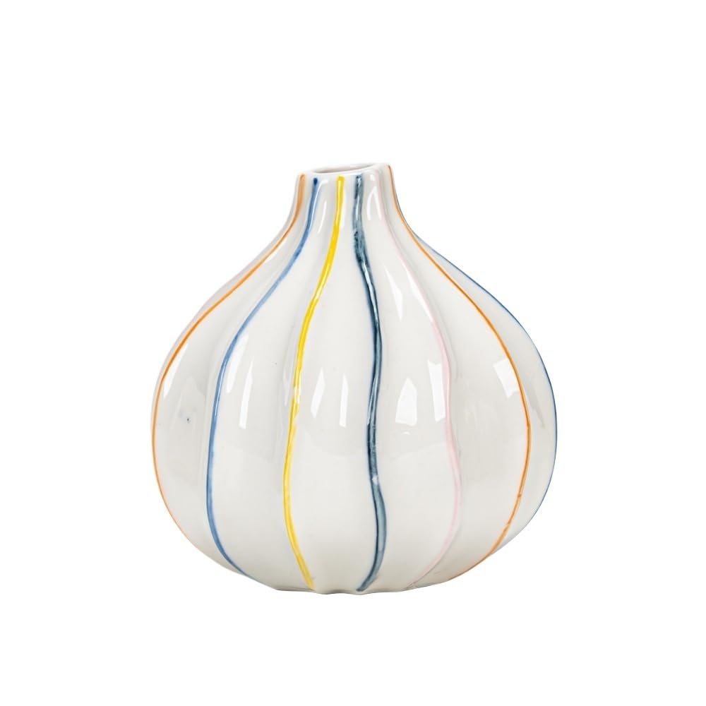 GFHTRELY Vase Modern Simple Narrow Mouth Vase Ceramic Desktop Flower Arrangement Creative Home Decoration Ornaments Flower Vases(S)