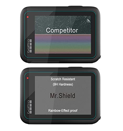Mr.shield [3-Pack] Screen Protector For Gopro Hero 11 / Gopro Hero 10 / Gopro Hero 9 Action Camera, [Back+Lens+Front] 3-Pack [9 Pcs] [Tempered Glass] [Japan Glass With 9H Hardness] Screen Protector #TOP4