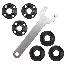 7Pcs Angle Grinder Nut Angle Grinder Flange Wrench Kit, 5" 5/8-11 Flange Metal Lock Nut Grinder Parts