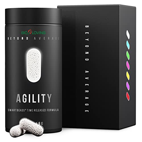 Beyond Average AGILITY |mit hochwertigem L-Arginin & L-Citrullin & Taurin geeignet zur Unterstützung bei sportlichen Herausforderungen für Athleten und Freizeitsportlern | Vegan, 160 Kapslen Cover
